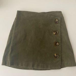 Womens Corduroy Hunter Green Skirt
